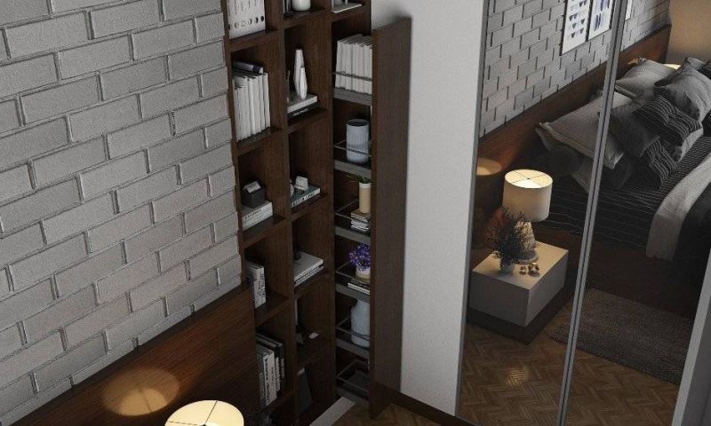 Modern Bedroom With Brick Wall Cladding